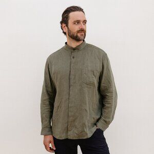 Italo Mondo Mens 2XLT 18.5 19 Dress Button Up Shirt Twill Stripe Long Sleeve EUC